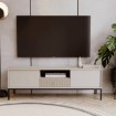Mebel Elite Тв-тумба Marcos 154 см с рифленой поверхностью, цвет «Кашмир», W.MAGGIORE/KASZ/BZ/RTV - Home Club, изображение 2