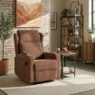 Mebel Elite Розкладне крісло з функцією масажу Sebastian, коричневе, з вельветової тканини, ME.SEBASTIAN/BR/SZTR/FW - Home Club, зображення 2