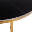Mebel Elite Керамический столик Marine, черный матовый мрамор/золотой, ME.MARINE/CZMAT/ZL/L - Home Club, изображение 5