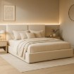 Mebel Elite Кровать 160x200 «Marsylia» с ящиком для вещей, кремового цвета, из ткани букле, ME.MARSYLIA/160/KR/TB/LOZZPOJ - Home Club, изображение 2