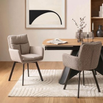 Mebel Elite Вращающееся кресло Cortado, коричневое, ME.CORTADO/BR/CZ/T/K - Home Club