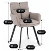 Mebel Elite Вращающееся кресло Cortado, коричневое, ME.CORTADO/BR/CZ/T/K - Home Club, изображение 7