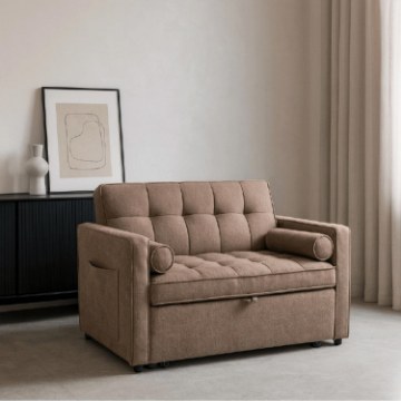 Mebel Elite Раскладной кресло-кровать Corra для сна, коричневого цвета, ME.CORRA/BR/T/SOF - Home Club