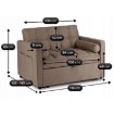 Mebel Elite Раскладной кресло-кровать Corra для сна, коричневого цвета, ME.CORRA/BR/T/SOF - Home Club, изображение 16