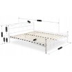 Mebel Elite Металлическая кровать Griffin 160x200, белого цвета, ME.GRIFFIN/160/B/LOZ - Home Club, изображение 4