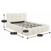 Mebel Elite Ліжко 140x200 Murcja з ящиком для речей, кремове, з тканини букле, ME.MURCJA/140/KR/TB/LOZZPOJ - Home Club, зображення 4