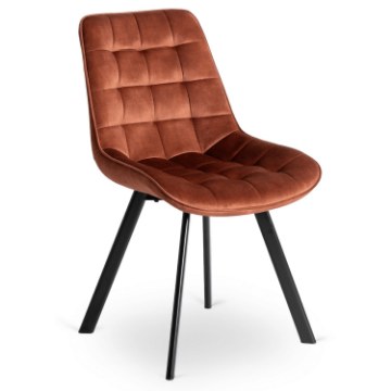 Mebel Elite Стілець Rick червоного кольору з велюру, ME.RICK/RD/V/K - Home Club