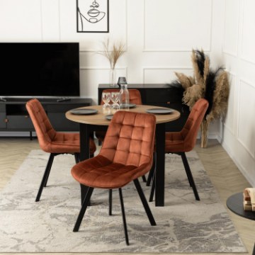 Mebel Elite Стул Rick красного цвета из велюра, ME.RICK/RD/V/K - Home Club