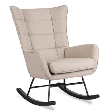 Mebel Elite Кресло-качалка Jackson, бежевое, ткань, ME.JACKSON/BZ/T/FW - Home Club