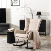 Mebel Elite Крісло-гойдалка Jackson, бежеве, з тканинною оббивкою, ME.JACKSON/BZ/T/FW - Home Club, зображення 2
