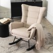 Mebel Elite Крісло-гойдалка Jackson, бежеве, з тканинною оббивкою, ME.JACKSON/BZ/T/FW - Home Club, зображення 3