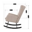 Mebel Elite Крісло-гойдалка Jackson, бежеве, з тканинною оббивкою, ME.JACKSON/BZ/T/FW - Home Club, зображення 12