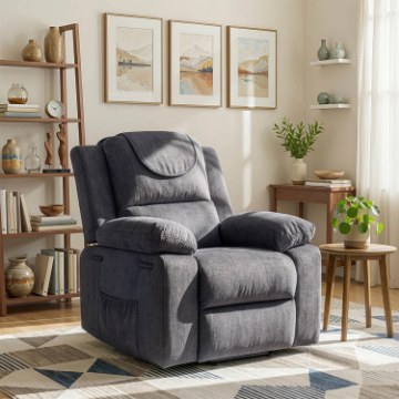 Mebel Elite Массажное кресло Fenix с электроприводом и функцией помощи при вставании, цвет «темно-серый», ME.FENIX2/P/T/FW - Home Club