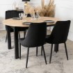 Mebel Elite Комплект: стіл Harry 102–142 см, дуб Artisan/чорний, та 4 стільці Bari, чорні, W.HARRY/DA/CZ/S/BARI/CZ/V/Z4/K - Home Club, зображення 5