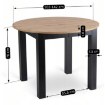Mebel Elite Комплект: стіл Harry 102–142 см, дуб Artisan/чорний, та 4 стільці Bari, чорні, W.HARRY/DA/CZ/S/BARI/CZ/V/Z4/K - Home Club, зображення 16