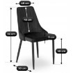 Mebel Elite Комплект: стіл Harry 102–142 см, дуб Artisan/чорний, та 4 стільці Bari, чорні, W.HARRY/DA/CZ/S/BARI/CZ/V/Z4/K - Home Club, зображення 17