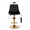 Mebel Elite Барный стул Arcos, черный, велюровый, ME.ARCOS/CZ/ZL/V/H - Home Club, изображение 11