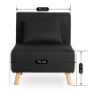 Mebel Elite Раскладной кресло Marry, чёрный, ME.MARRY/CZ/DNAT/T/FW - Home Club, изображение 13