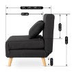 Mebel Elite Раскладной кресло Marry, чёрный, ME.MARRY/CZ/DNAT/T/FW - Home Club, изображение 14