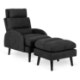 Mebel Elite Кресло для отдыха Henry с подставкой для ног, чёрное, ME.HENRY/CZ/T/FW - Home Club