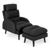 Mebel Elite Кресло для отдыха Henry с подставкой для ног, чёрное, ME.HENRY/CZ/T/FW - Home Club, изображение 6