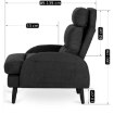 Mebel Elite Кресло для отдыха Henry с подставкой для ног, чёрное, ME.HENRY/CZ/T/FW - Home Club, изображение 12
