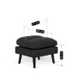 Mebel Elite Кресло для отдыха Henry с подставкой для ног, чёрное, ME.HENRY/CZ/T/FW - Home Club, изображение 13