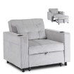 Mebel Elite Раскладной кресло Solor, серый, из вельвета, ME.SOLOR/P/CZ/SZTR/FW - Home Club