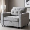 Mebel Elite Раскладной кресло Solor, серый, из вельвета, ME.SOLOR/P/CZ/SZTR/FW - Home Club, изображение 2
