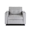 Mebel Elite Раскладной кресло Solor, серый, из вельвета, ME.SOLOR/P/CZ/SZTR/FW - Home Club, изображение 4