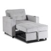 Mebel Elite Раскладной кресло Solor, серый, из вельвета, ME.SOLOR/P/CZ/SZTR/FW - Home Club, изображение 8
