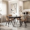 Mebel Elite Стол Lares, керамический, раскладной, 90–150 см, черный мрамор/черный, ME.LARES/CZ/CER/S90-150 - Home Club, изображение 4