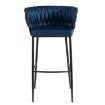 Mebel Elite Барный стул Flores, темно-синий, велюровый, ME.FLORES/GR/CZ/V/H - Home Club, изображение 3