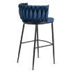 Mebel Elite Барный стул Flores, темно-синий, велюровый, ME.FLORES/GR/CZ/V/H - Home Club, изображение 4