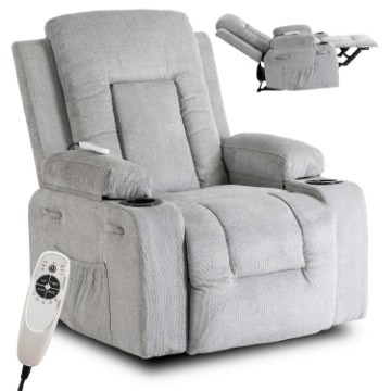 Mebel Elite Раскладной массажный кресло Box 2, серый, ME.BOX2/P/T/FW - Home Club