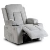 Mebel Elite Розкладне крісло з функцією масажу Box 2, сіре, ME.BOX2/P/T/FW - Home Club, зображення 3