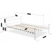 Mebel Elite Металлическая кровать Griffin 120x200, белого цвета, ME.GRIFFIN/120/B/LOZ - Home Club, изображение 4