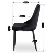 Mebel Elite Стілець Bari, чорний, велюровий, ME.BARI/CZ/V/K - Home Club, зображення 7