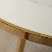 Mebel Elite Стол Tinga 100 см, стеклянный, белый мрамор/золотой, ME.TINGA/BM/S - Home Club, изображение 3