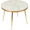 Mebel Elite Стол Tinga 100 см, стеклянный, белый мрамор/золотой, ME.TINGA/BM/S - Home Club, изображение 6