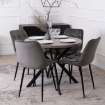 Mebel Elite Стол Lugo, раскладной, 90–190 см, бетон/чёрный, ME.LUGO/BET/CZ/S - Home Club, изображение 3