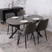 Mebel Elite Стол Lugo, раскладной, 90–190 см, бетон/чёрный, ME.LUGO/BET/CZ/S - Home Club, изображение 4