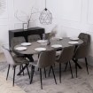 Mebel Elite Стол Lugo, раскладной, 90–190 см, бетон/чёрный, ME.LUGO/BET/CZ/S - Home Club, изображение 5