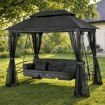 Mebel Elite Садова гойдалка Carmen Сіра/Чорна, ME.CARMEN/P/T/OGR/HUS - Home Club, зображення 2