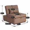 Mebel Elite Раскладной кресло Iberis 80 см для сна, коричневое, ME.IBERIS/BR/T/FW80 - Home Club, изображение 10