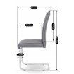 Mebel Elite Стул Loca, серый, экокожа, ME.LOCA/P/CH/E/K - Home Club, изображение 7