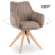 Mebel Elite Обертове крісло Lemon, бежеве, ME.LEMON/BZ/T/K - Home Club