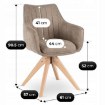 Mebel Elite Обертове крісло Lemon, бежеве, ME.LEMON/BZ/T/K - Home Club, зображення 7