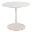 Mebel Elite Стіл Sander 89 см, керамічний, білий/кашемір, ME.SANDER/B/KASZ/S - Home Club