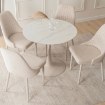 Mebel Elite Стіл Sander 89 см, керамічний, білий/кашемір, ME.SANDER/B/KASZ/S - Home Club, зображення 2